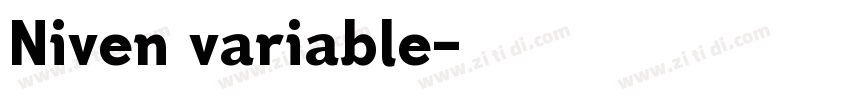 Niven variable字体转换